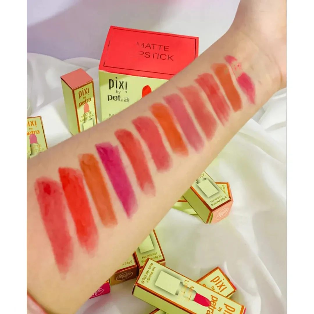 Pixi Matte Lipstick – 12-Piece Pack (Velvety & Long-Lasting)