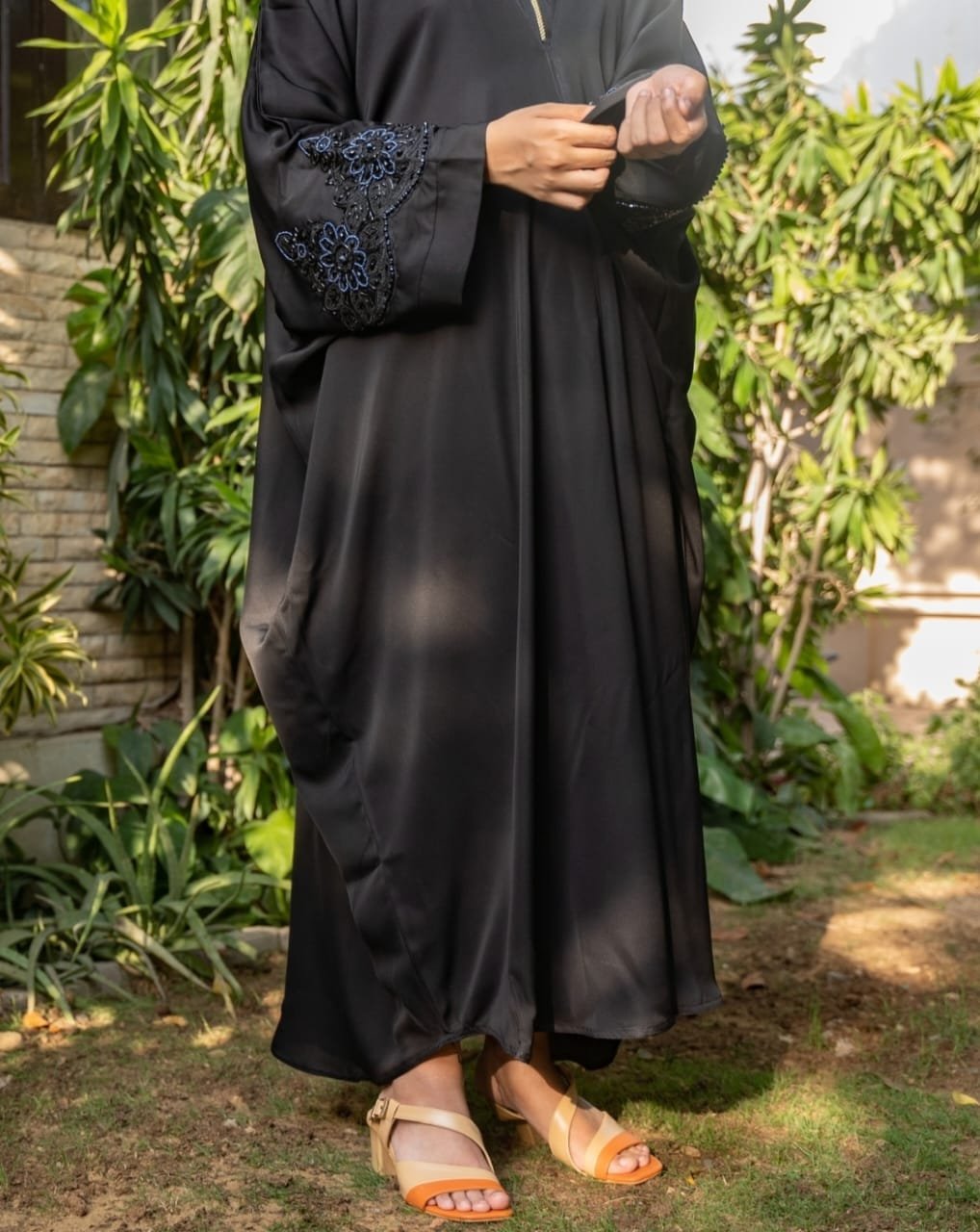 Rameen || Midnight Black Abaya || Nida Fabric