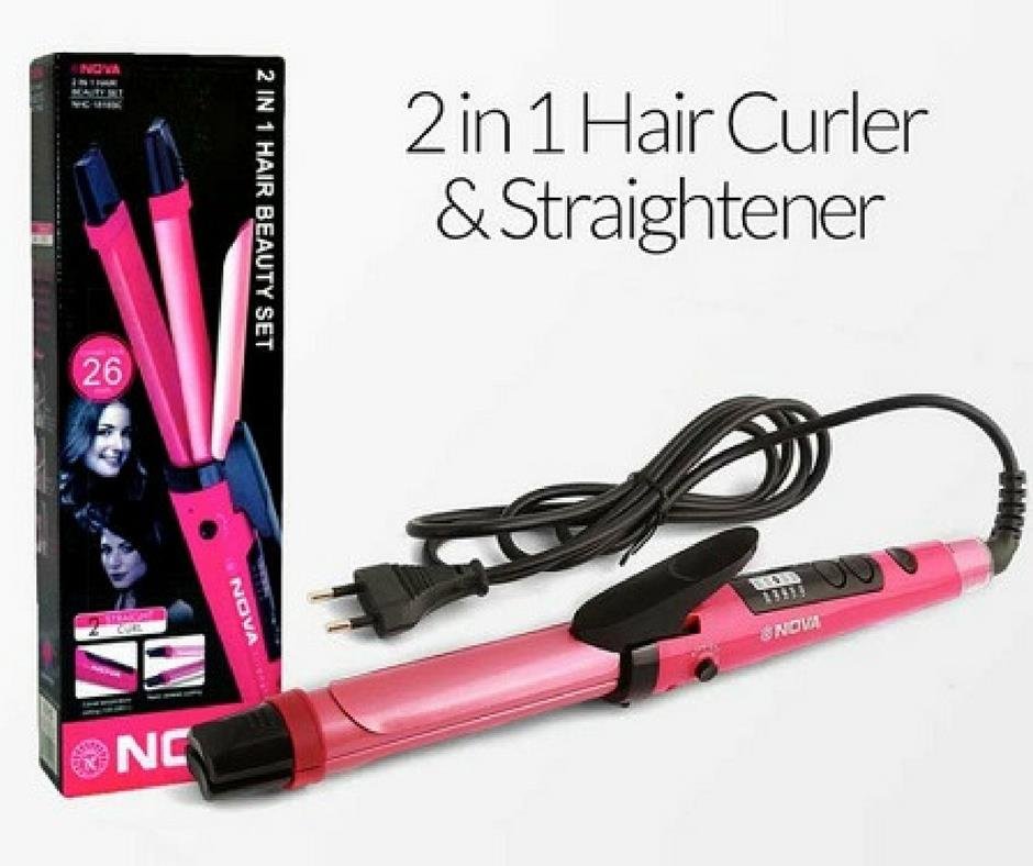 Nova 2-in-1 Hair Straightener & Curler.