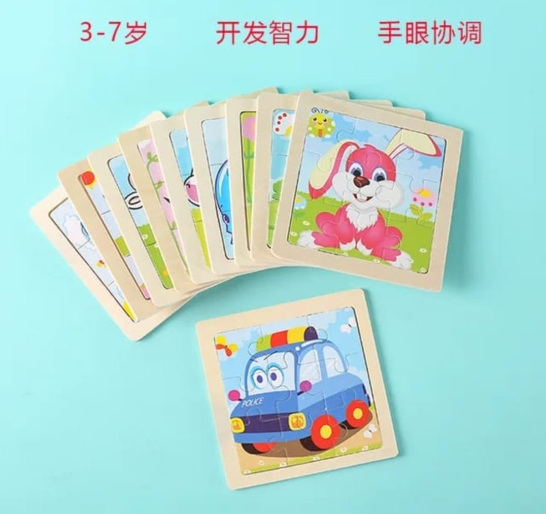 9pcs wooden puzzle