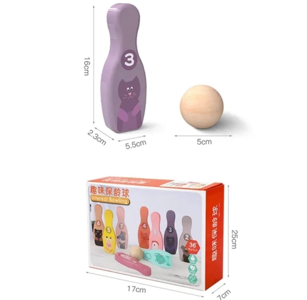 Wooden bowling set - Image 3