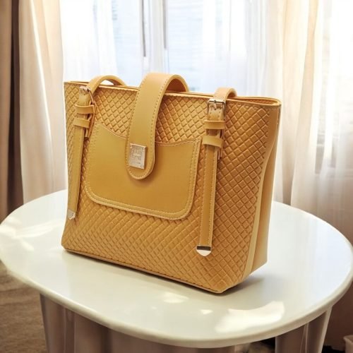 Golden Weave Luxe Tote