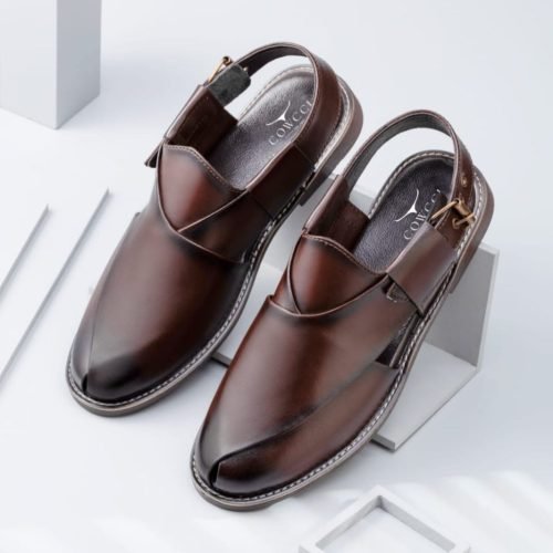 COWCCI Premium Classic Brown Peshawari Chappal