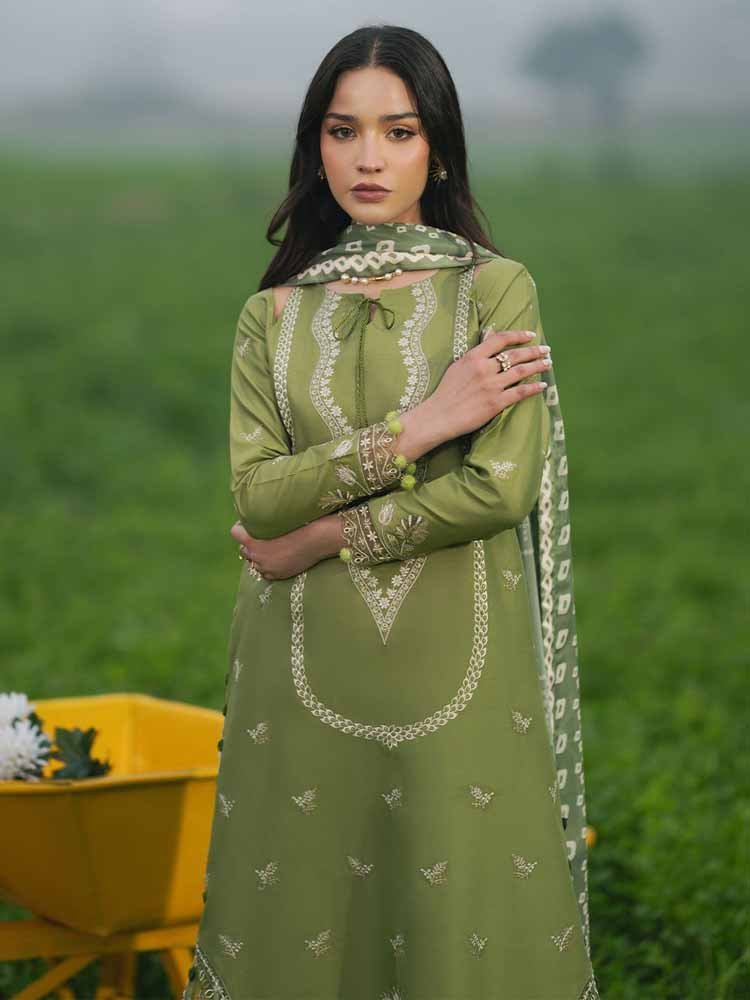 Izel – EC637 | Unstitched | Luxury Embroidered 3 Piece - Image 4