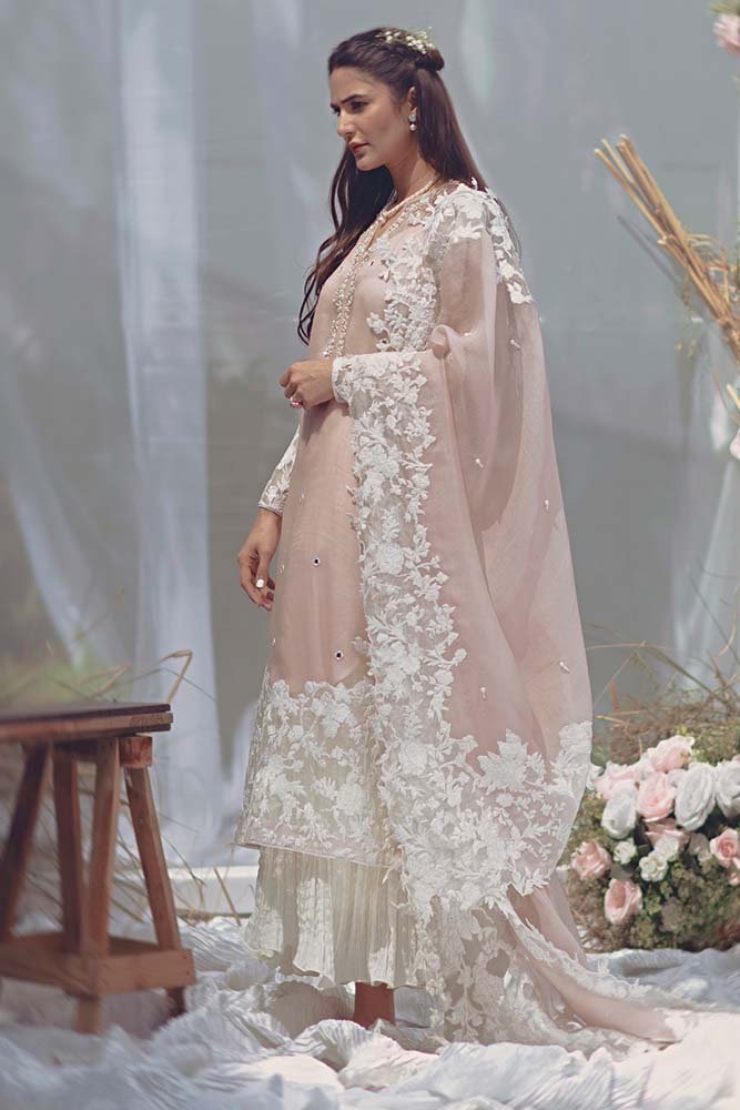 Zainab Salman – EC681 | Unstitched | Embroidered 3 Piece - Image 3